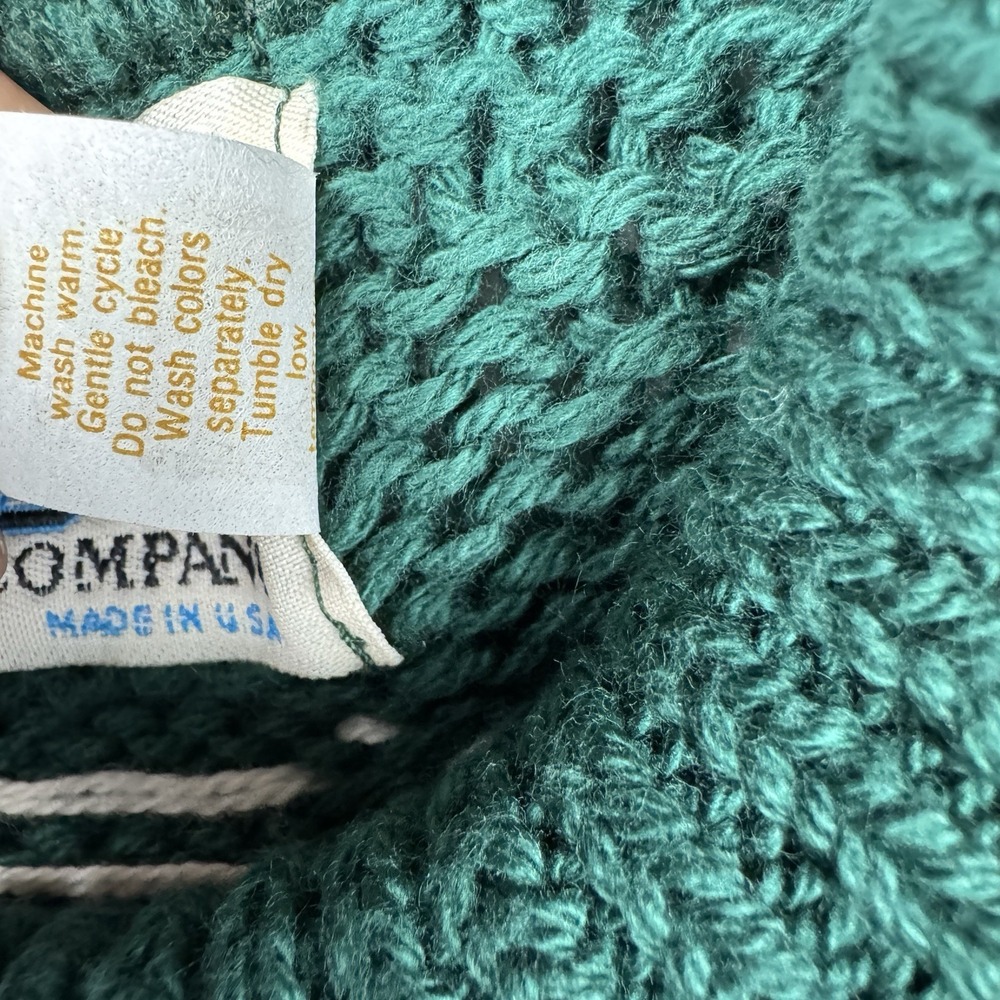 Vtg Hampton‎ Bay Sweater Mens L Birdseye Ski Knit Grandpa Fisherman USA Textured - Picture 5 of 8
